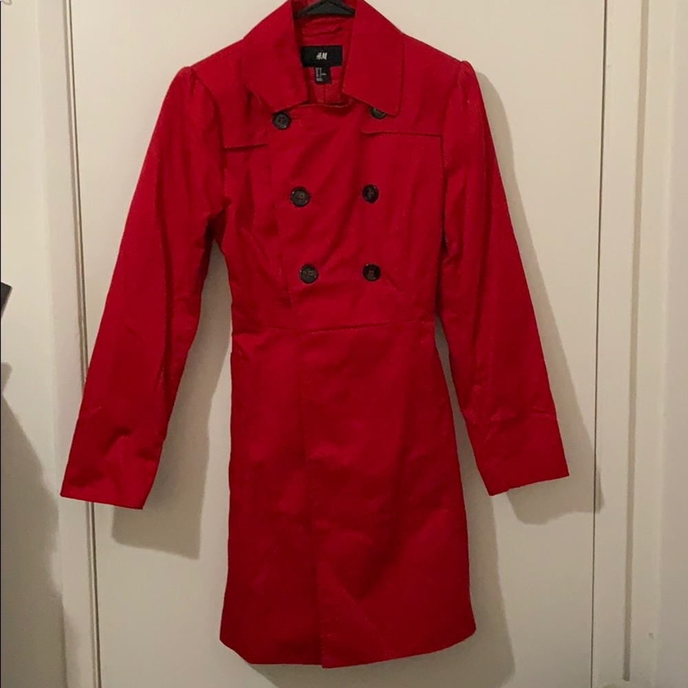 H&M Red Trench Coat